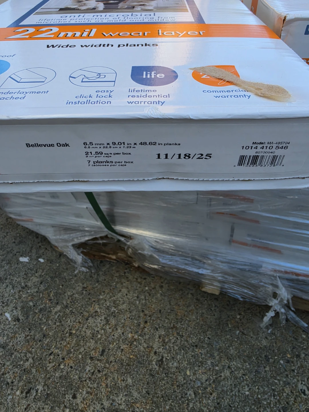 Lifeproof Bellevue Oak 22mil Vinyl Flooring 640 sq ft available - photo 3