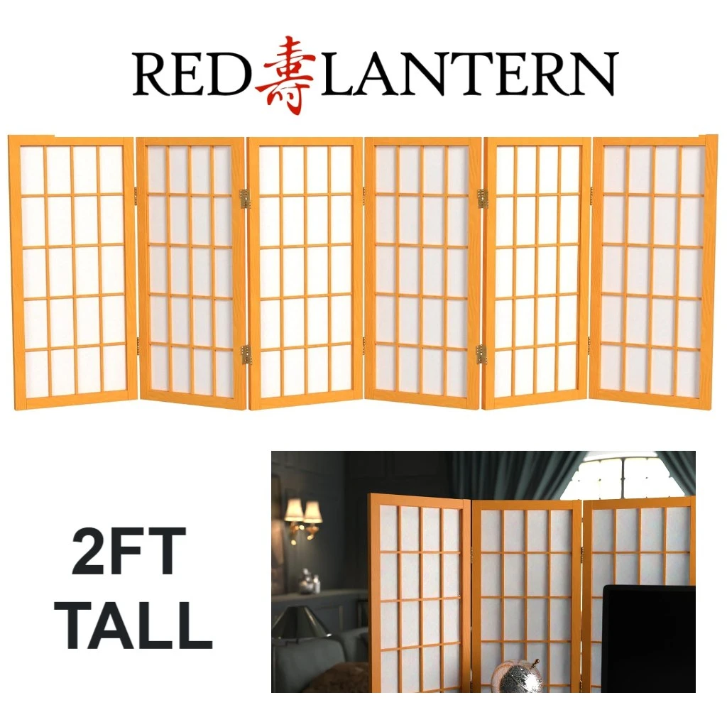 Red Lantern 2Ft Desktop Shoji Screen Divider - photo 5