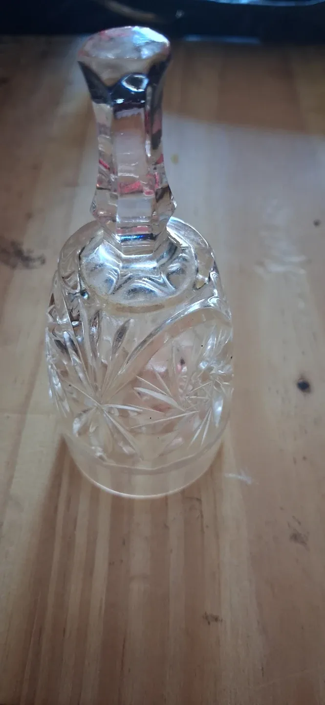 Vintage Clear Crystal Decorative Bell - photo 2