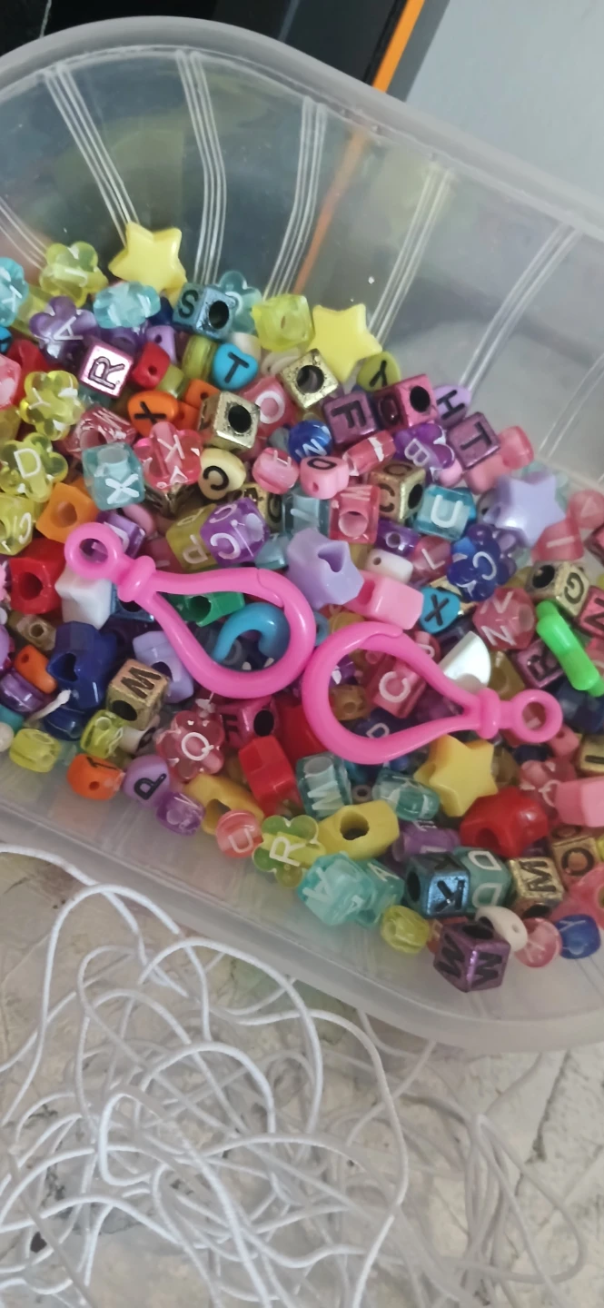 Assorted Colorful Alphabet and Shape Beads Set - photo 2