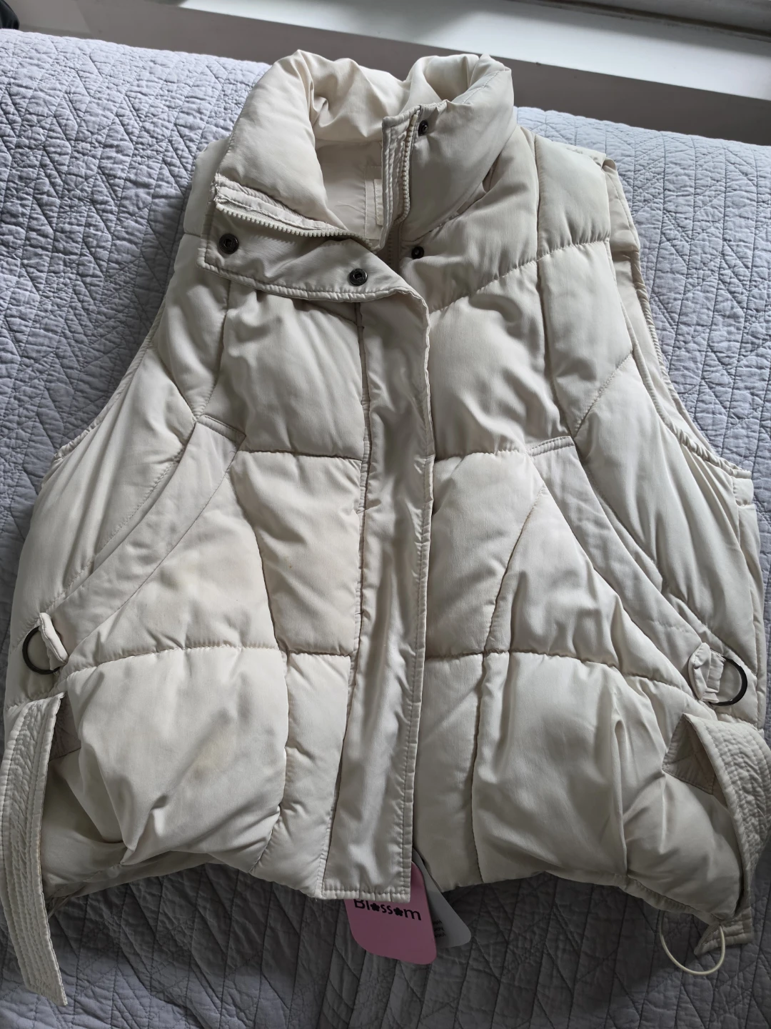 Cream Puffer Vest – Size S – New with Tags 🤍Women/Girl
