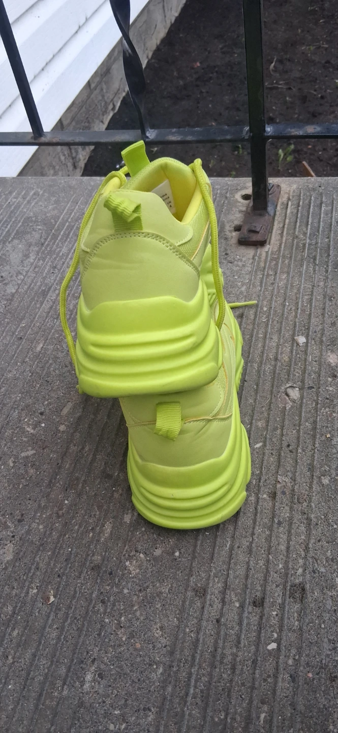 Neon Yellow Platform Sneakers - photo 2