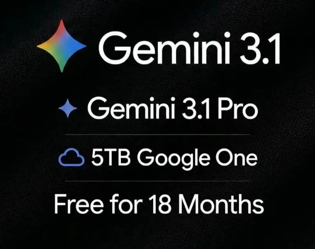 Google Gemini 3.1 Pro and 5TB Google One Storage