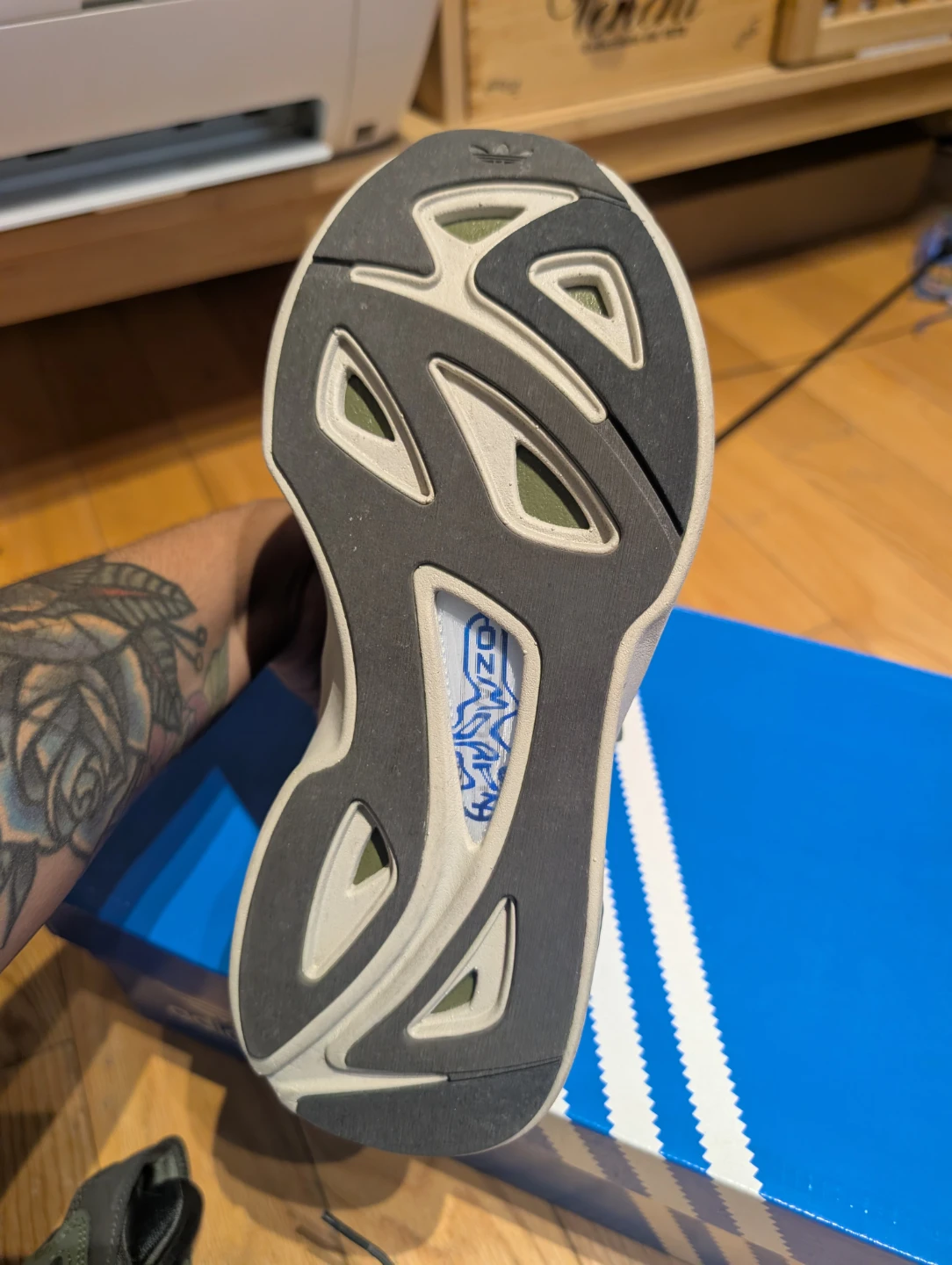Adidas Ozmorph Olive Green Sneakers - photo 3