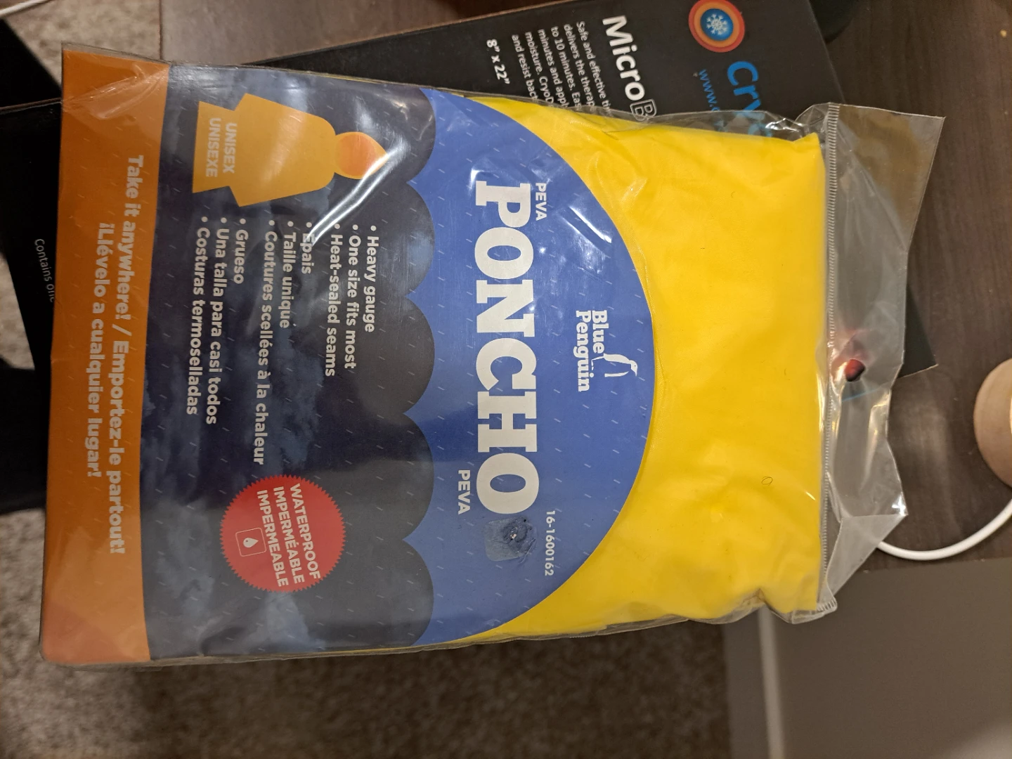 Blue Penguin PEVA Rain Poncho - Yellow - photo 2