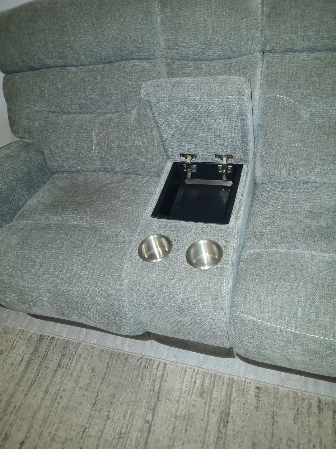 Gray Dual Reclining Loveseat - photo 2