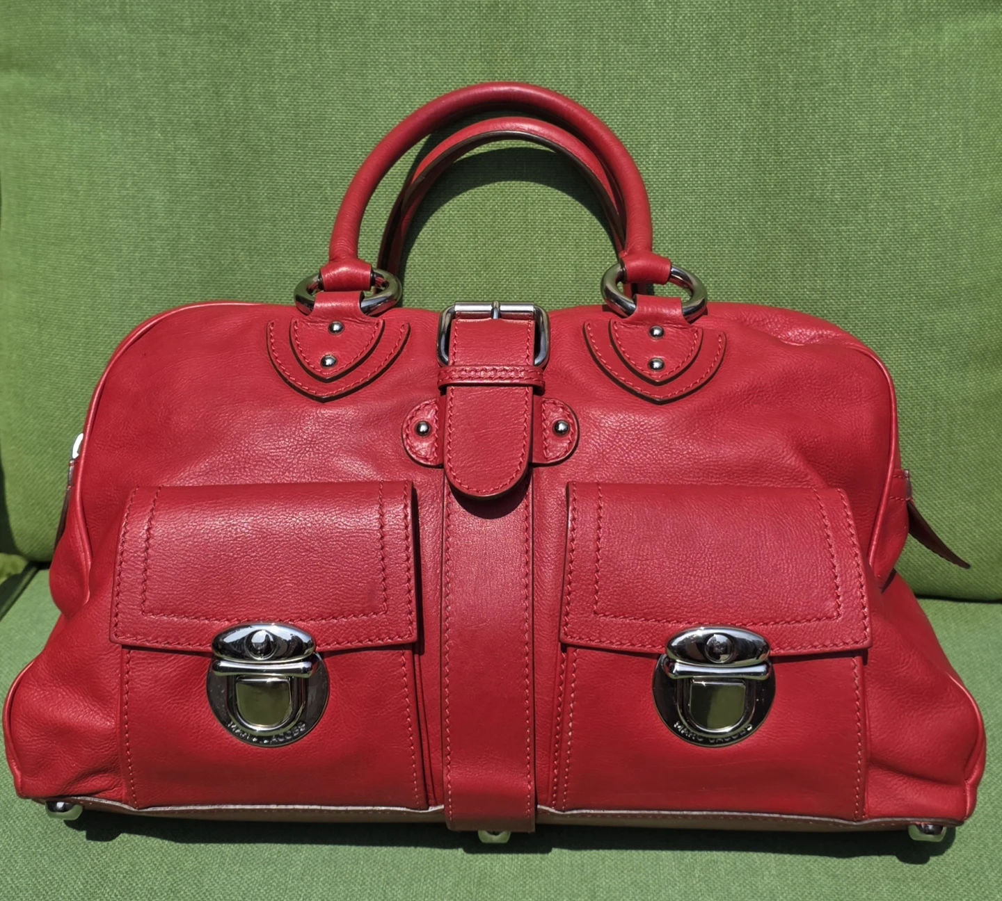 Marc Jacobs Red Premium Italy Leather Venetia Bag