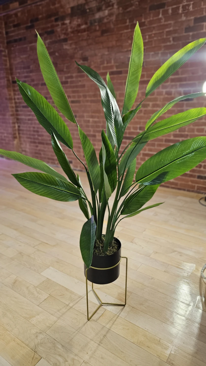 Artificial Bird of Paradise Plant with Metal Stand
