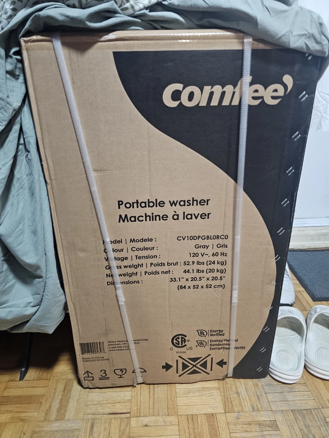 Comfee Portable Washing Machine CV10DPGBIORCO Gray