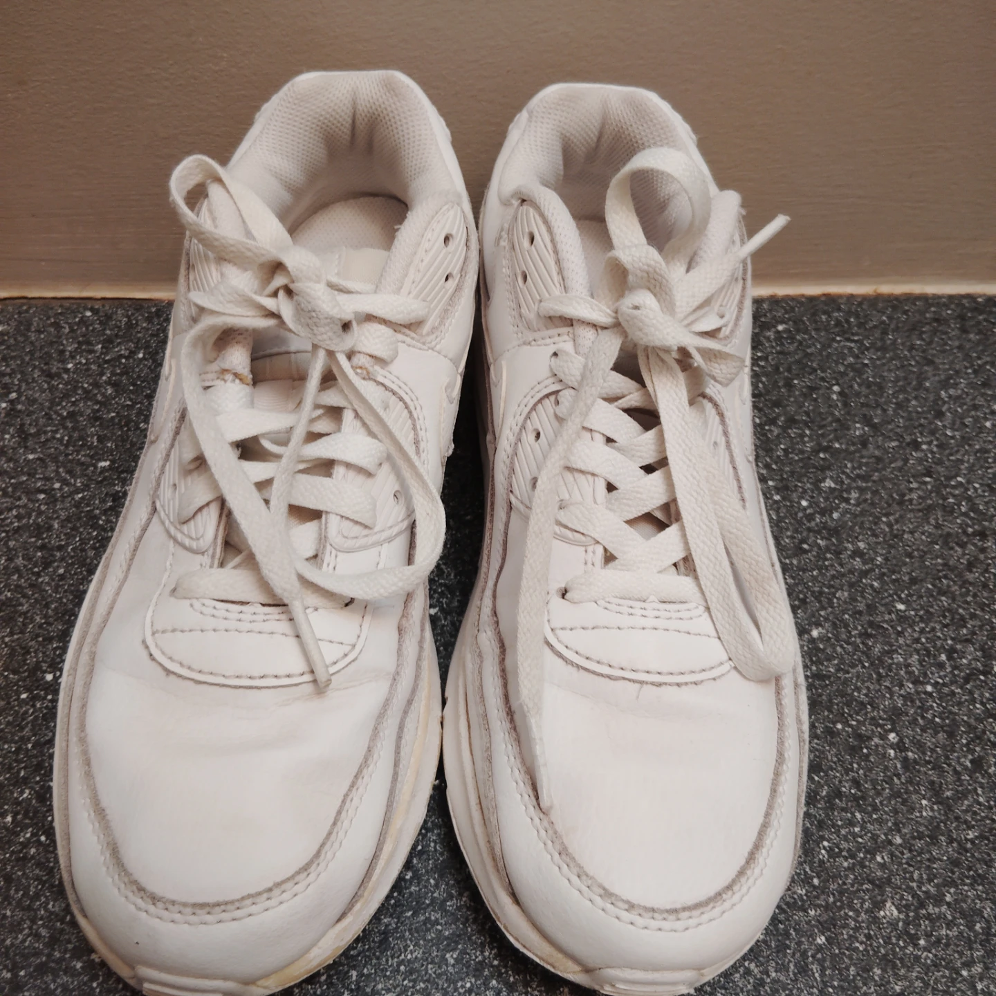 Nike Air Max 90 "Triple White" Sneakers Size 6.5Y / Women's 8 - photo 4