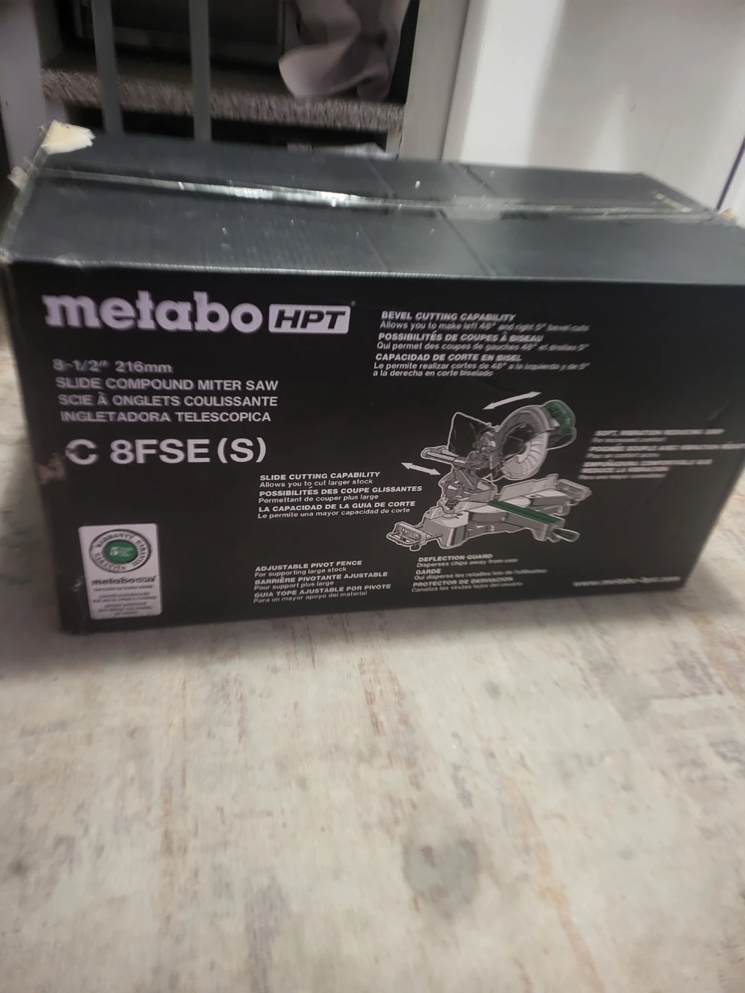 Metabo HPT 8-1/2 inch Slide Compound Miter Saw C8FSE(S) - photo 2