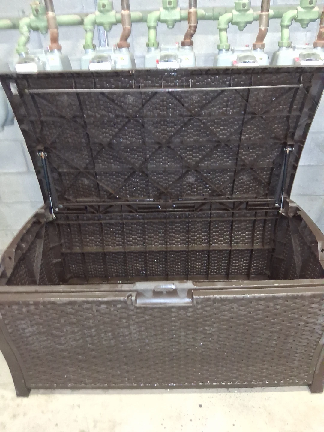 Brown Wicker Patio Storage Box - photo 2