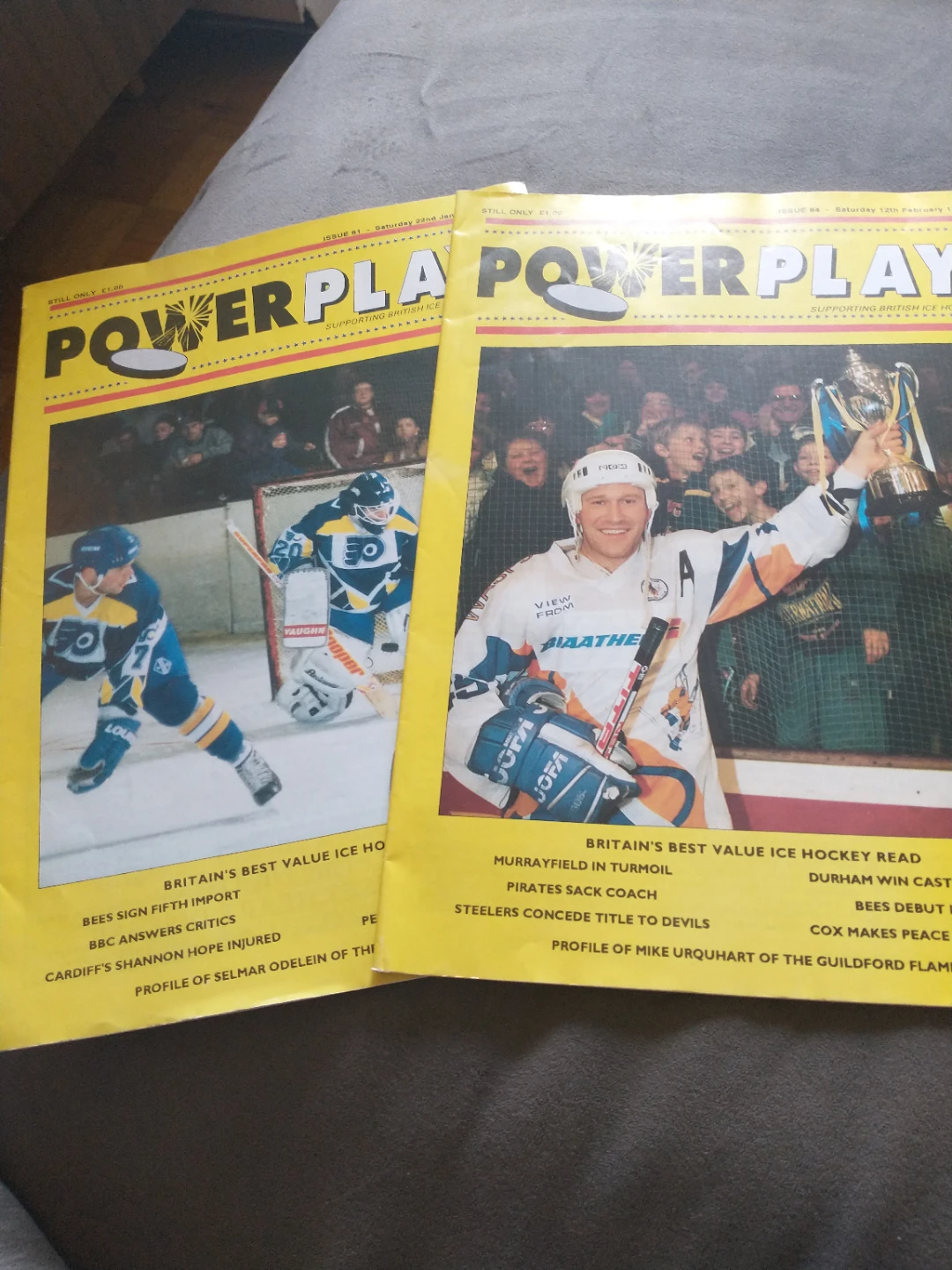 Two 1994 PowerPlay UK Ice Hockey Magazines