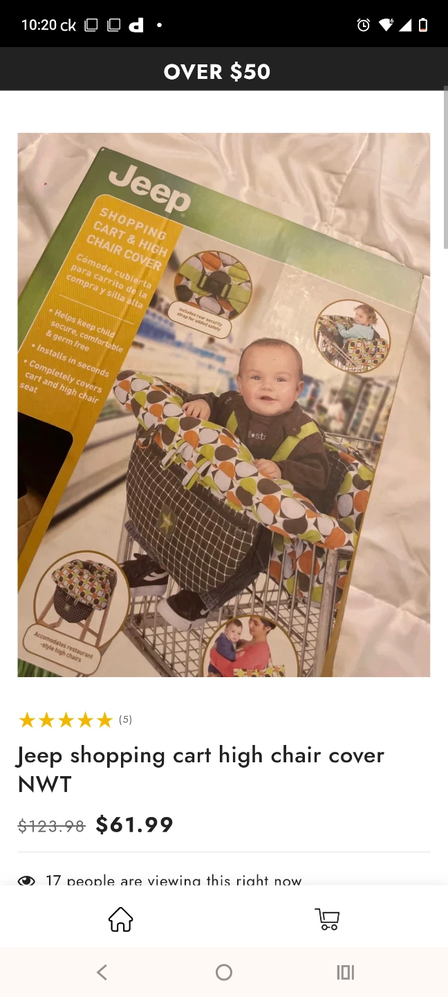 Jeep Shopping Cart & High Chair Cover