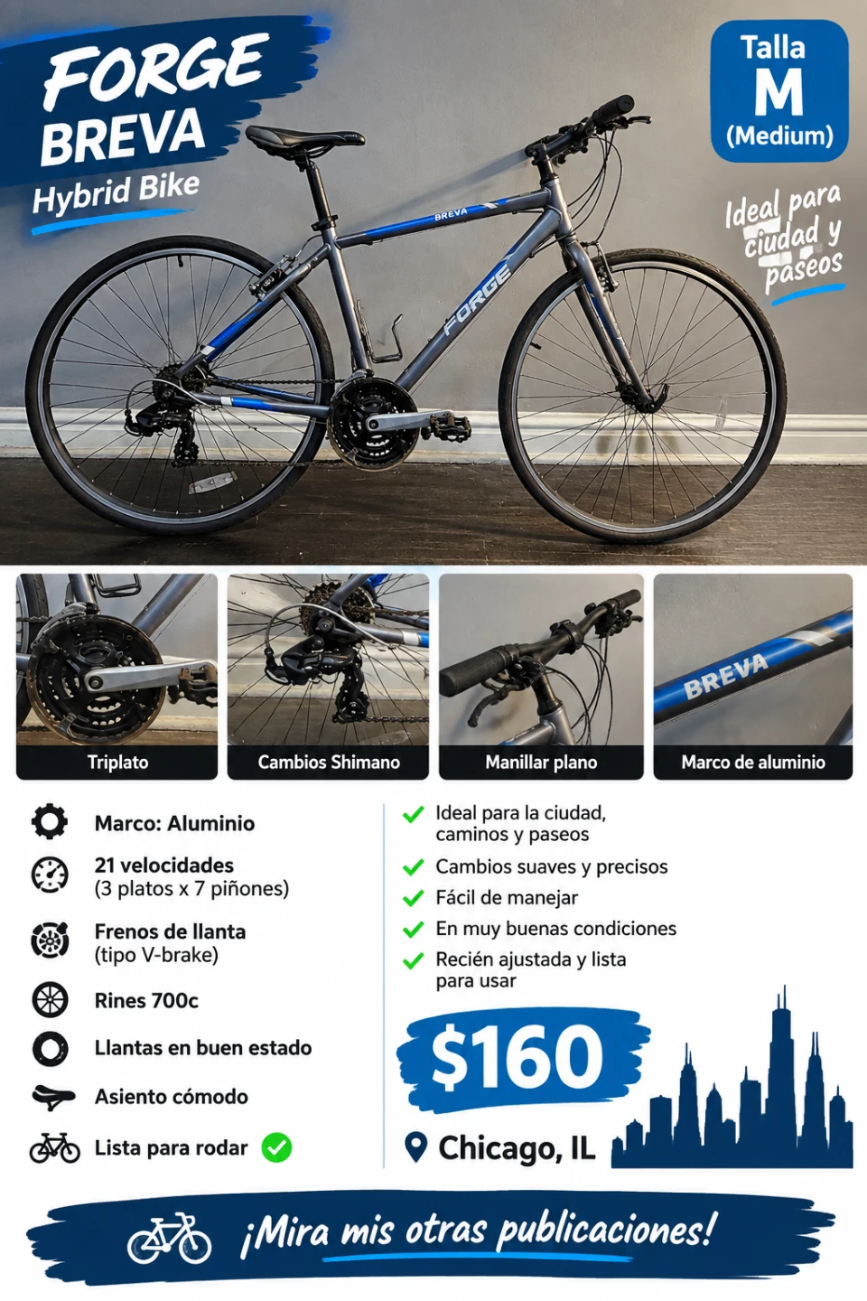🚲🔥 FORGE BREVA – HYBRID BIKE 🔥🚲