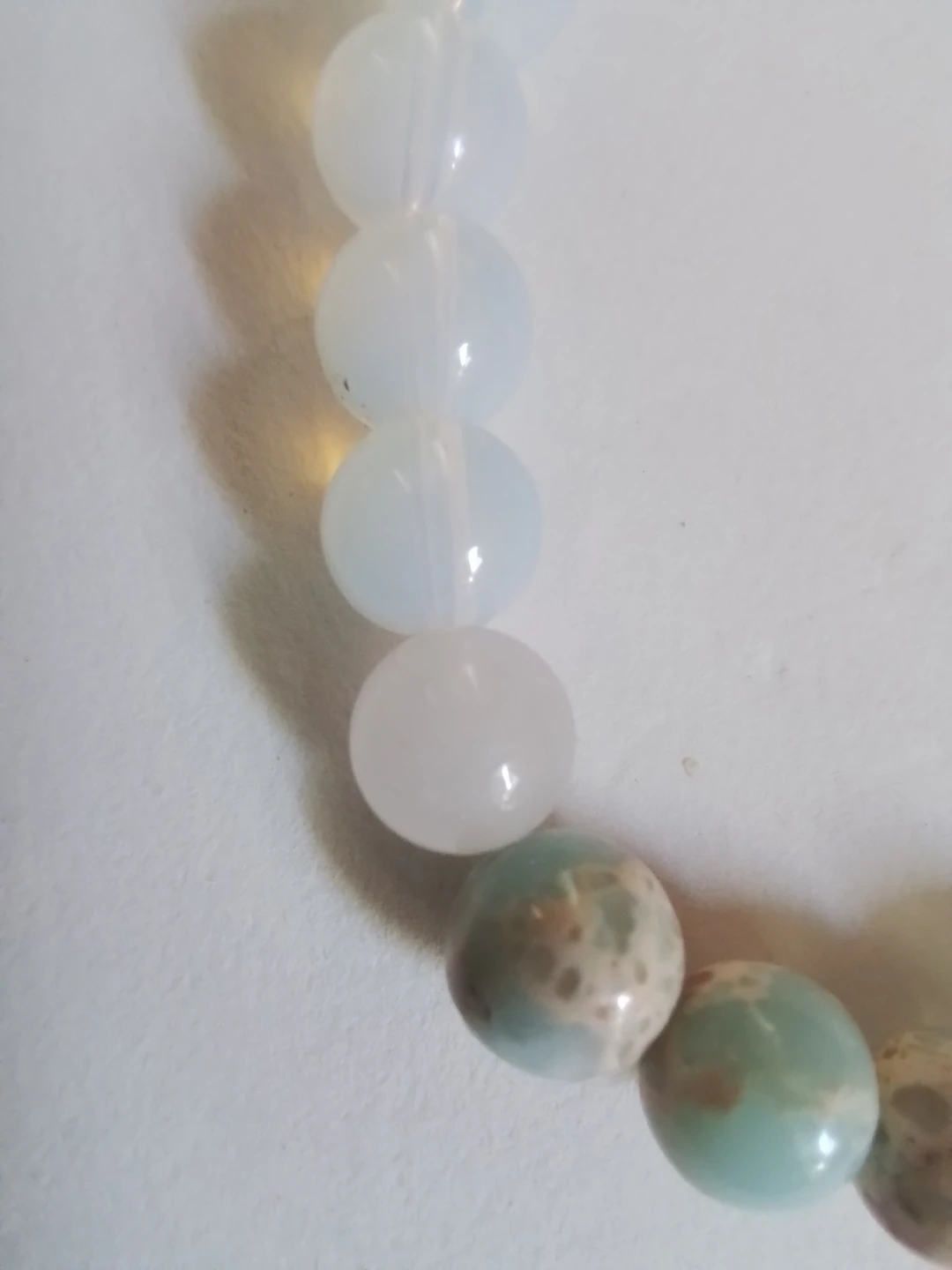 Rare Dual-Composition Crystal Bead Stretch Bracelet - photo 4