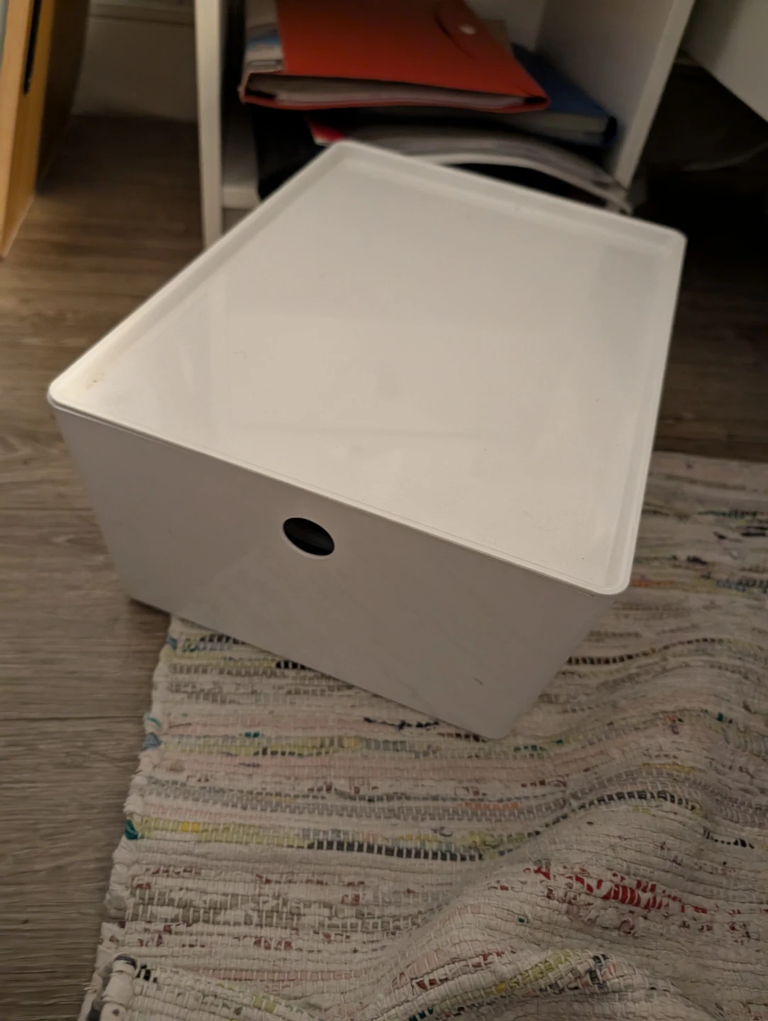 Two White Storage Box with Lid