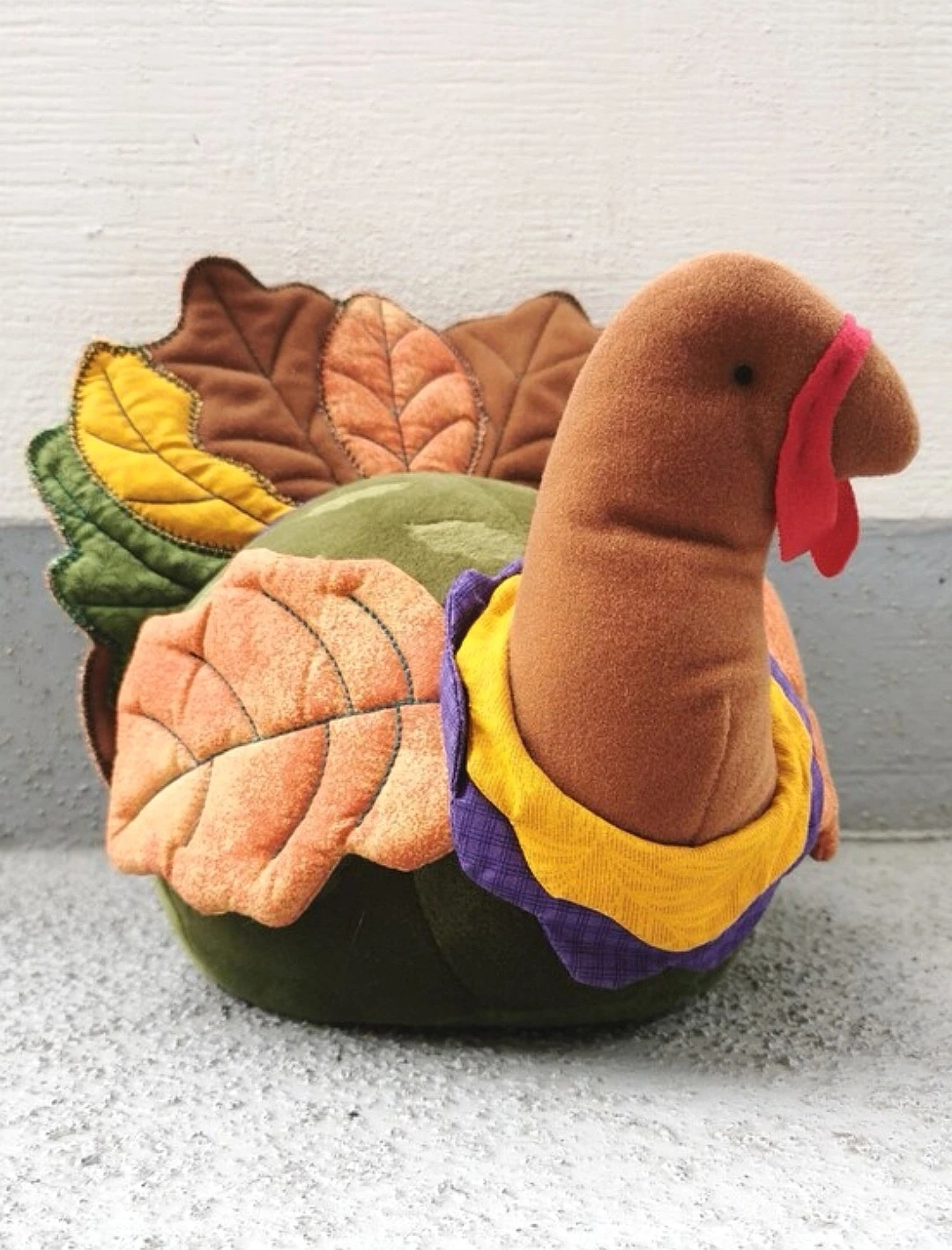 Vintage Hallmark "Winslow" Turkey Centerpiece Plush Decoration