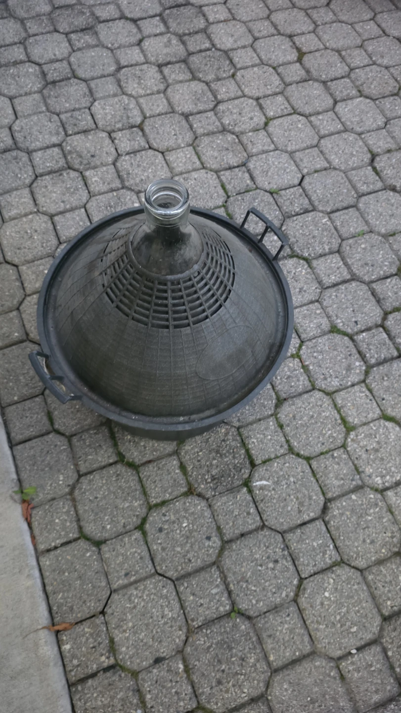 Large Glass Carboy with Plastic Protective Crate - photo 2