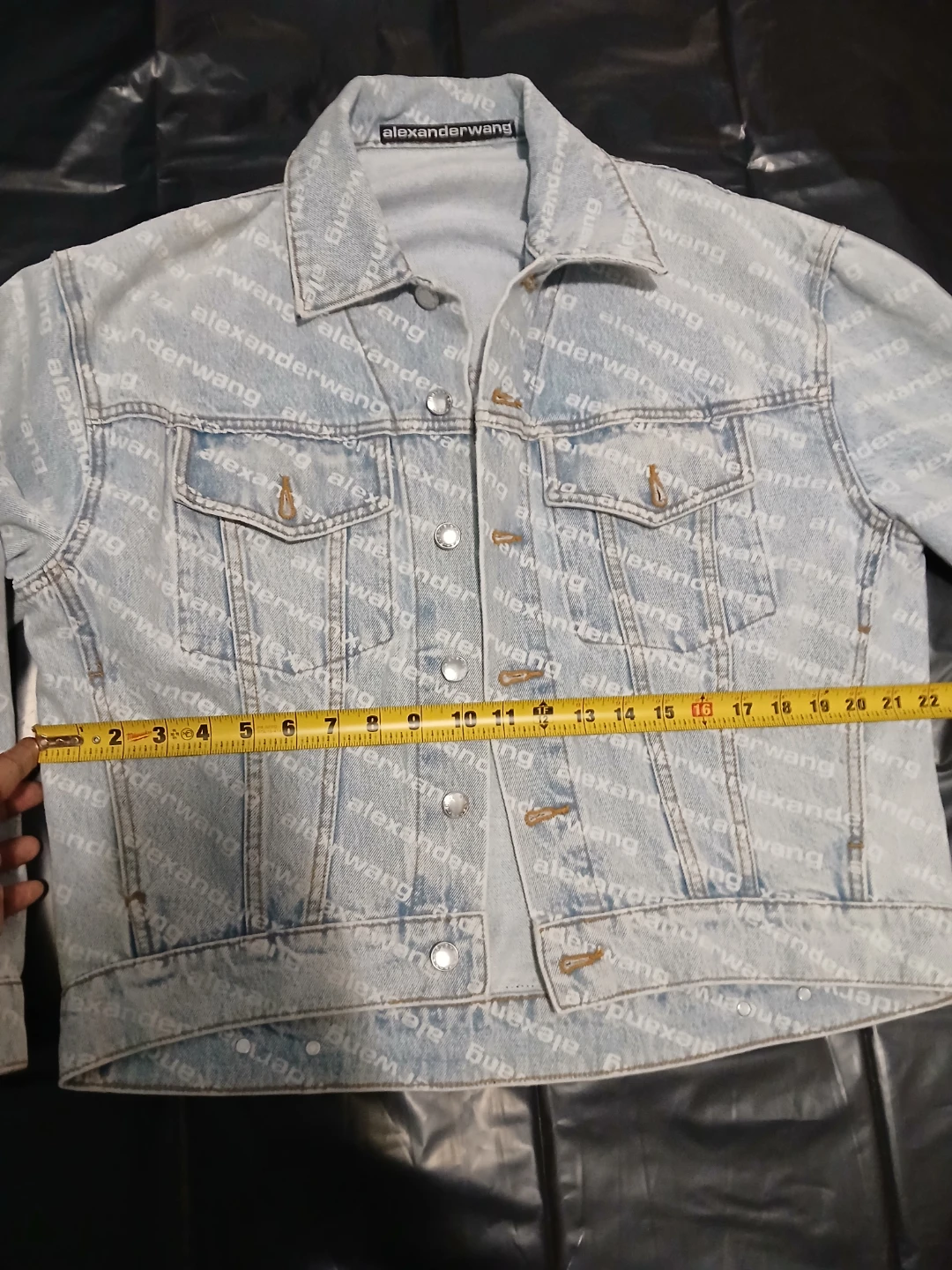 Alexander Wang Logo  Monogram Denim Jacket - photo 4
