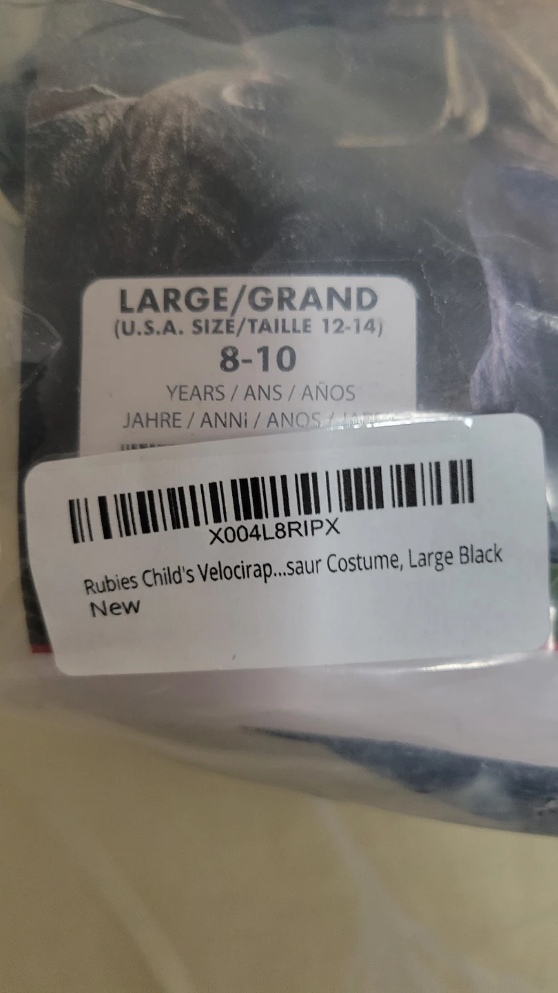 Rubies Jurassic World Blue Velociraptor Costume Large - photo 2