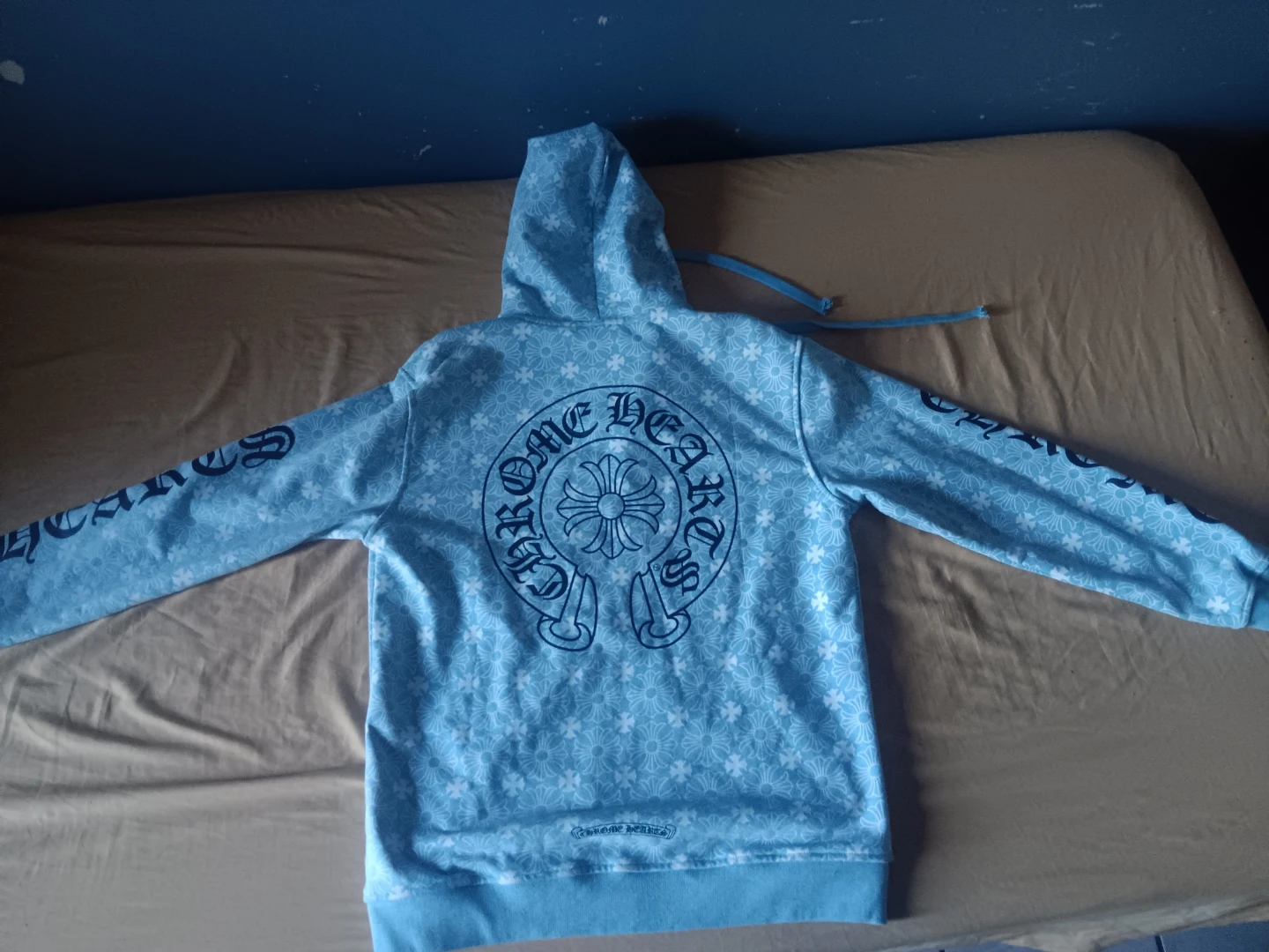 Chrome Hearts Light Blue Hoodie - photo 2
