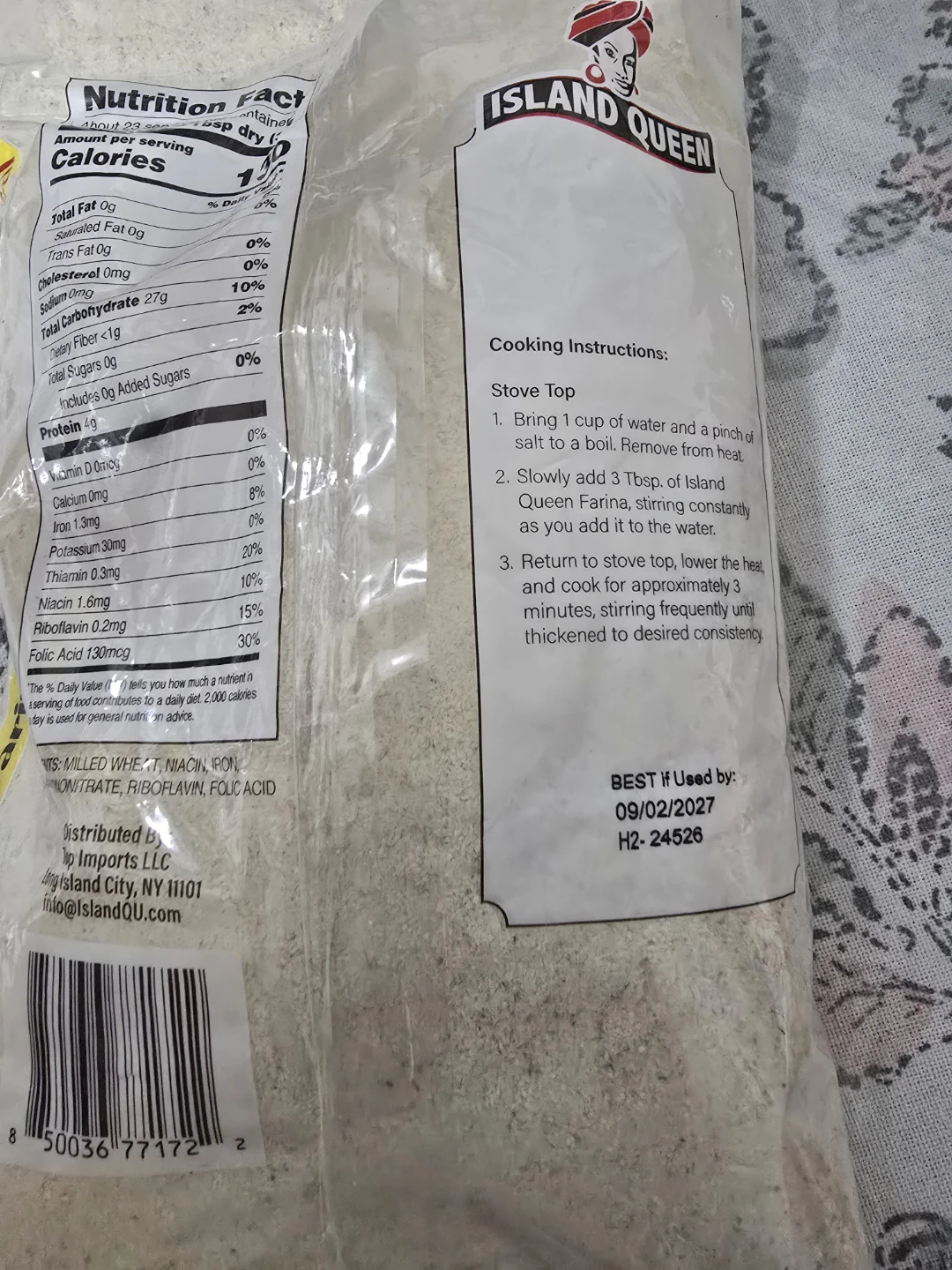🏈 Island Queen Farina Creamy Wheat Cereal 28 oz - photo 2