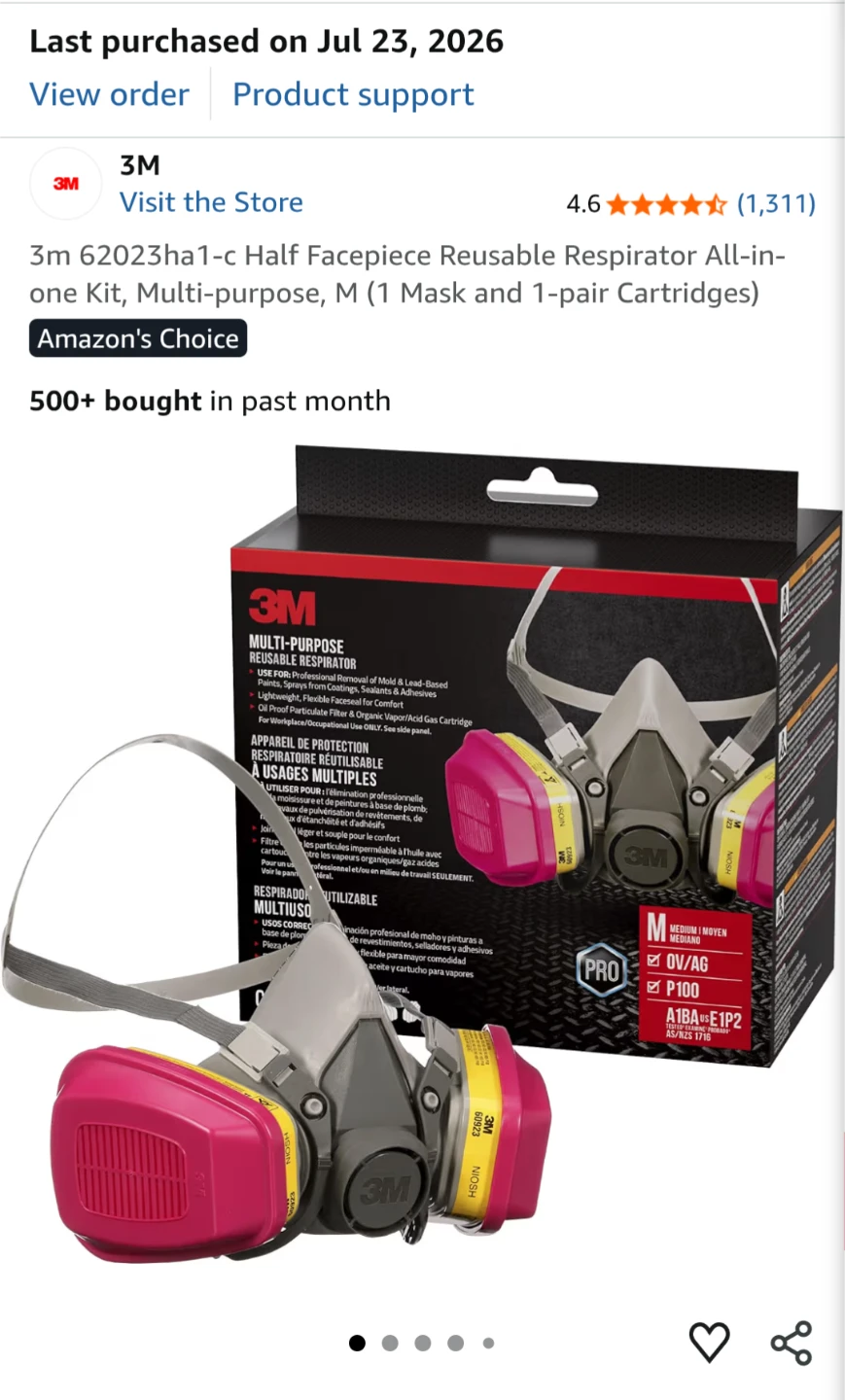 3M Multi-Purpose Reusable Respirator Kit, Medium - photo 3