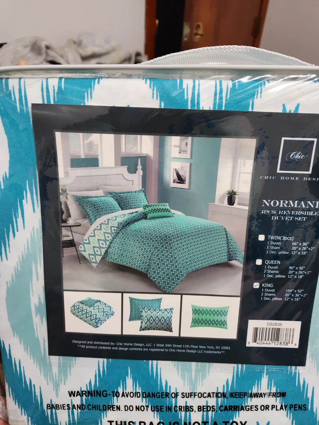 Chic Home Design Normani King Reversible Duvet Set