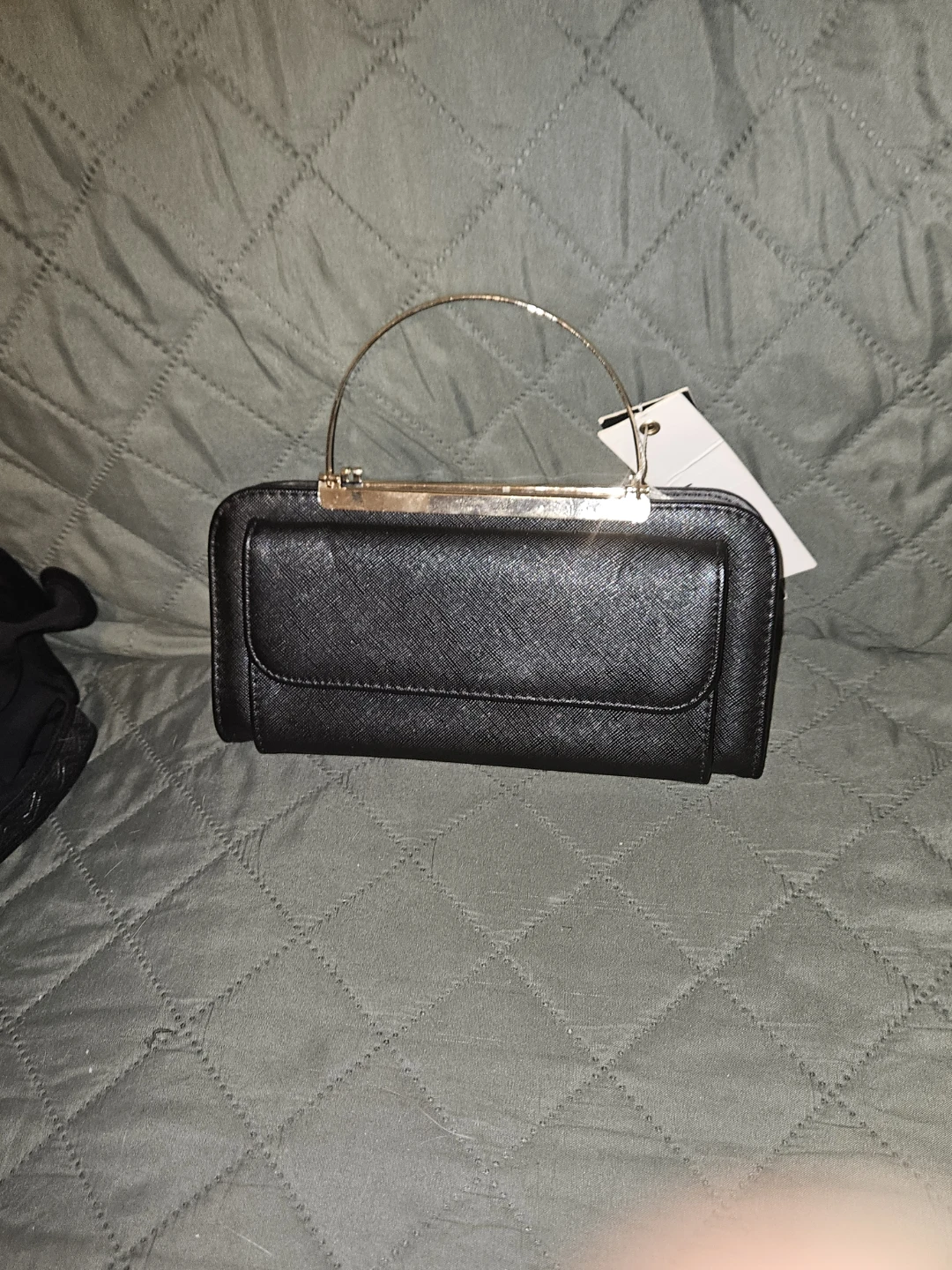 Black Peta-Approved Vegan Handbag/Clutch