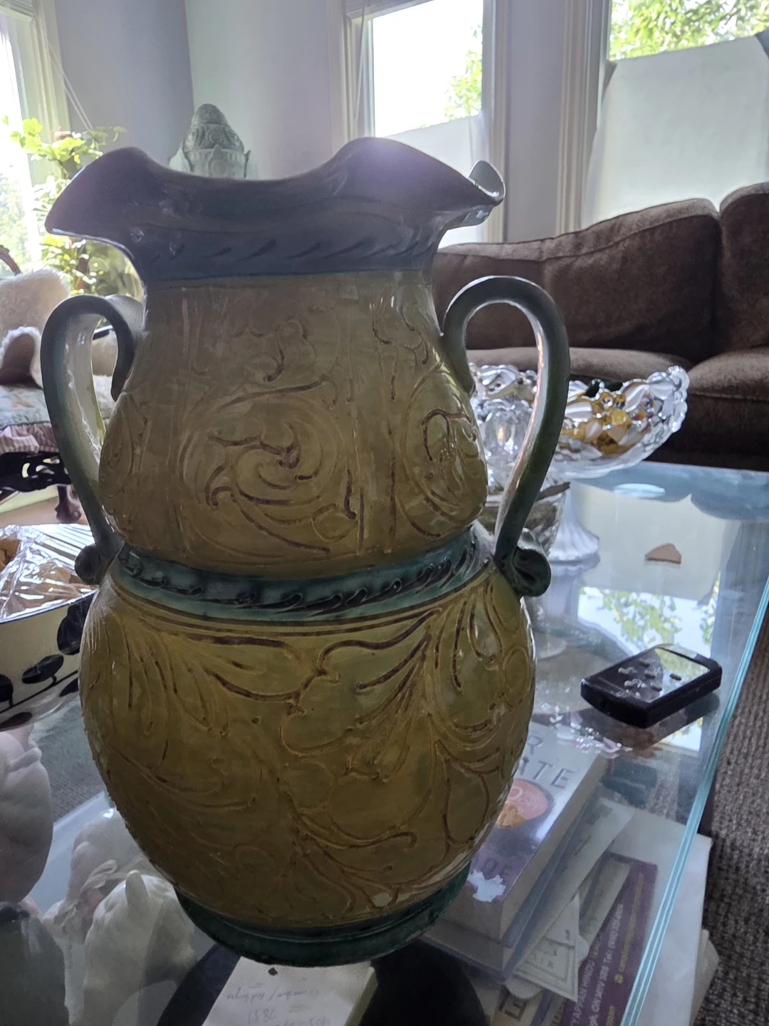 Decorative Ceramic vase 11 inch tall unique ceramic