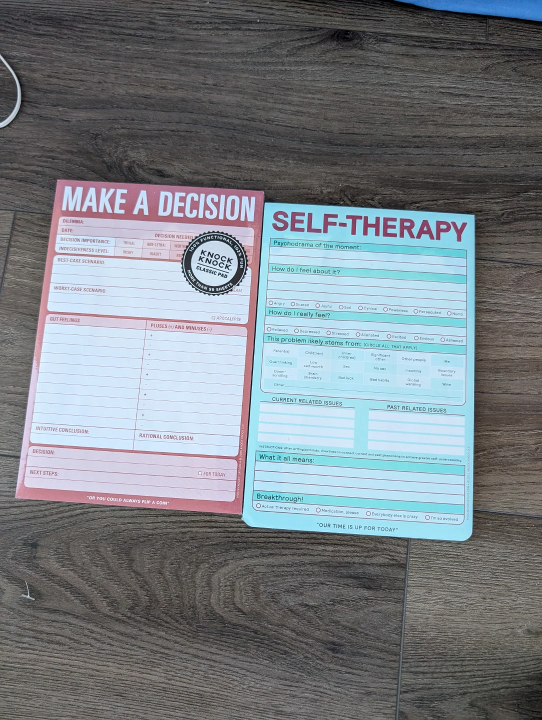 Knock Knock Make a Decision and Self-Therapy Pads