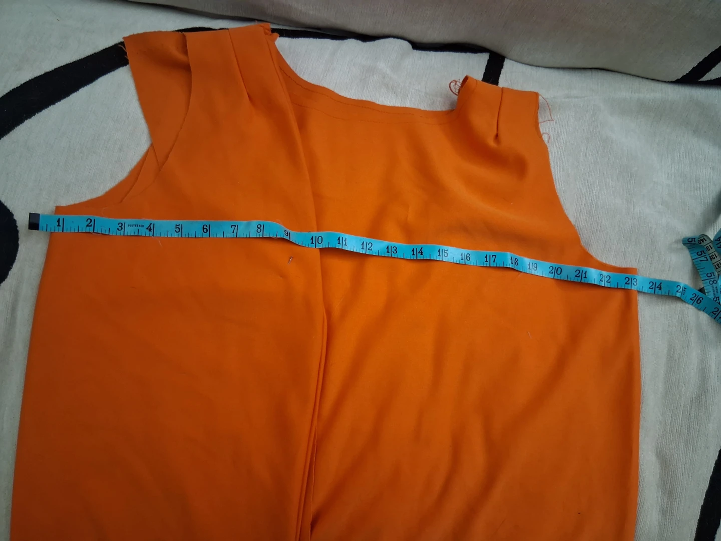 Orange Fabric- Unfinished Wraparound Dress - photo 5
