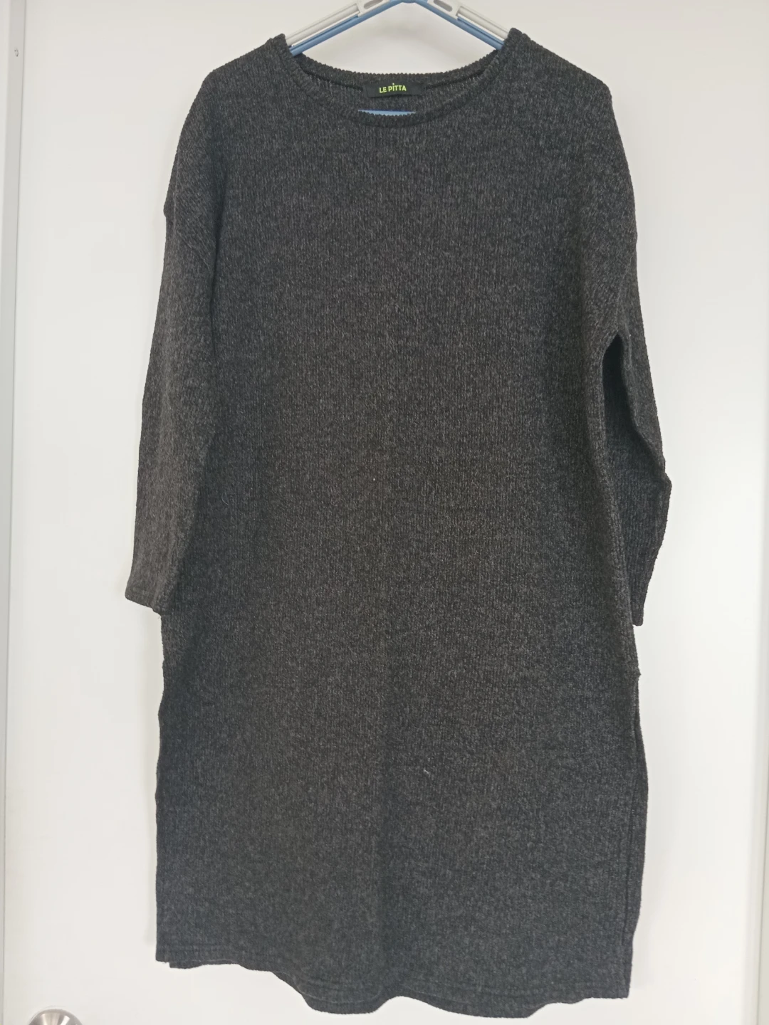 Le Pitta Grey Knit Sweater Dress