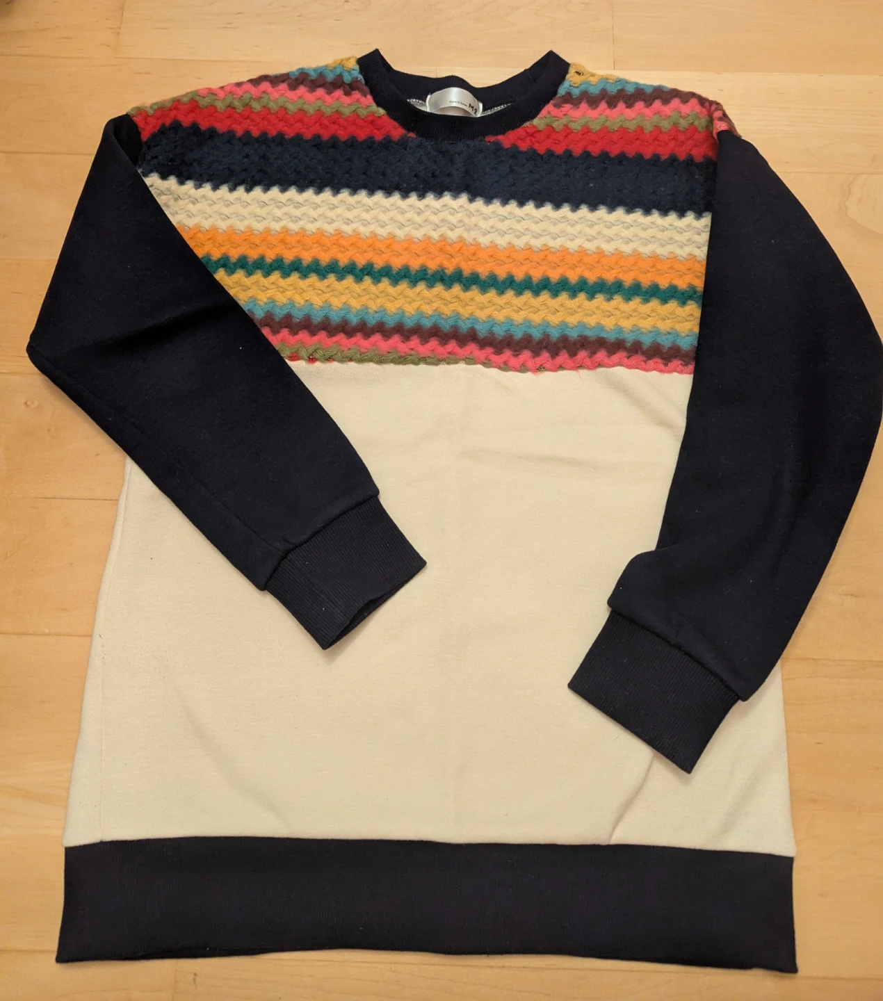 Colourful Knit Sweater with Yarn Detail