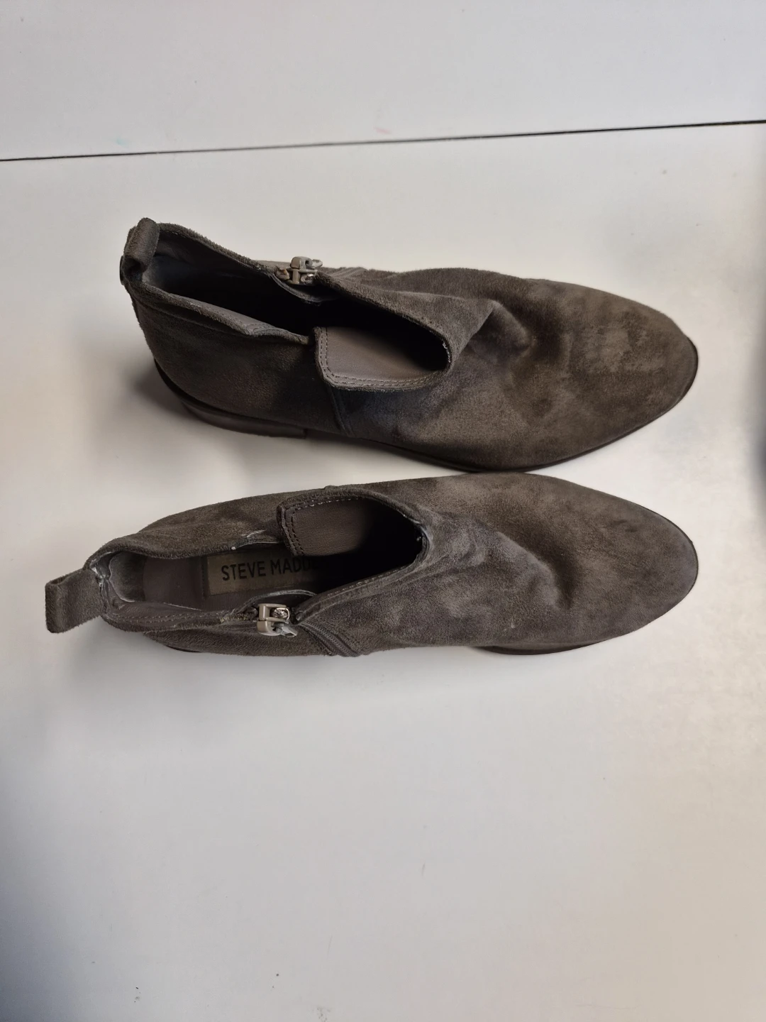 Steve Madden Grey Suede Ankle Boots