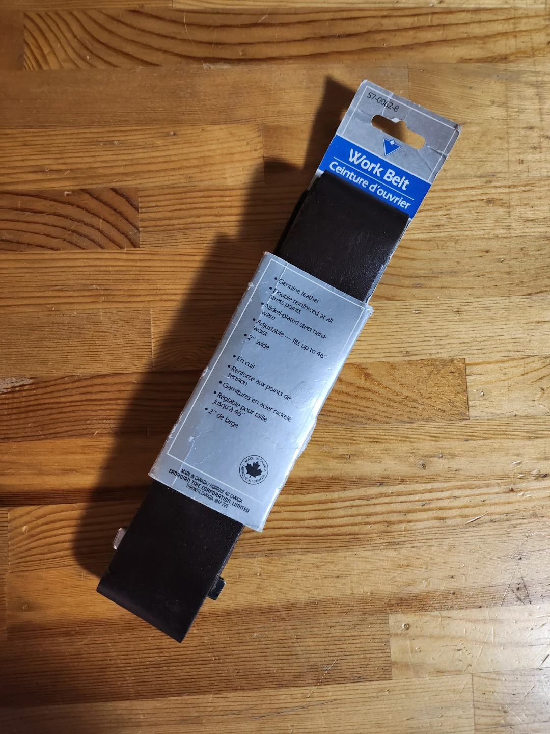 Canadian Tire Genuine Leather Work Belt- (46" Waist) 🏈