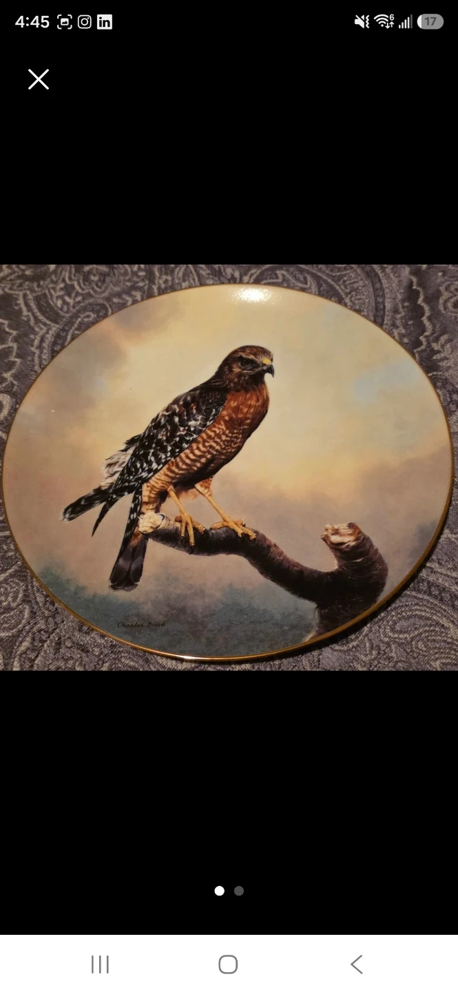 Collector's Edition Decorative Plate with Bird Art - photo 2