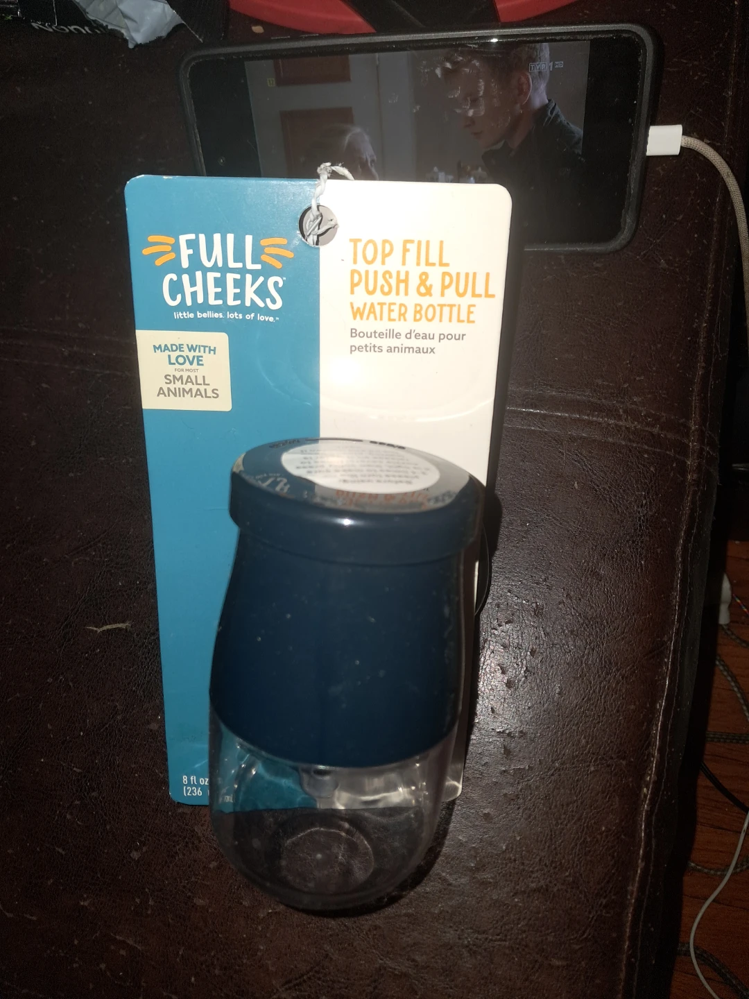 Full Cheeks Top Fill Small Animal Water Bottle 8oz
