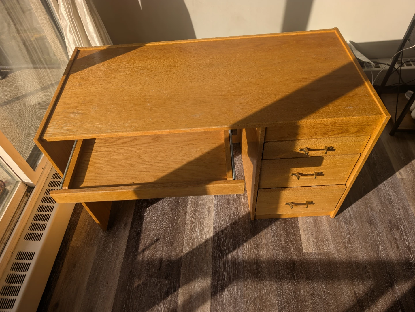 Wooden Desk with Drawers - photo 2
