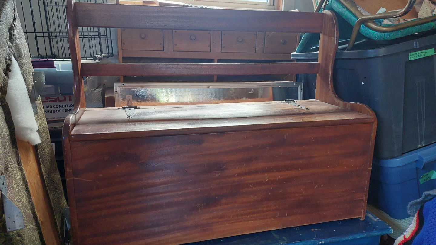 Vintage Wooden Storage Bench