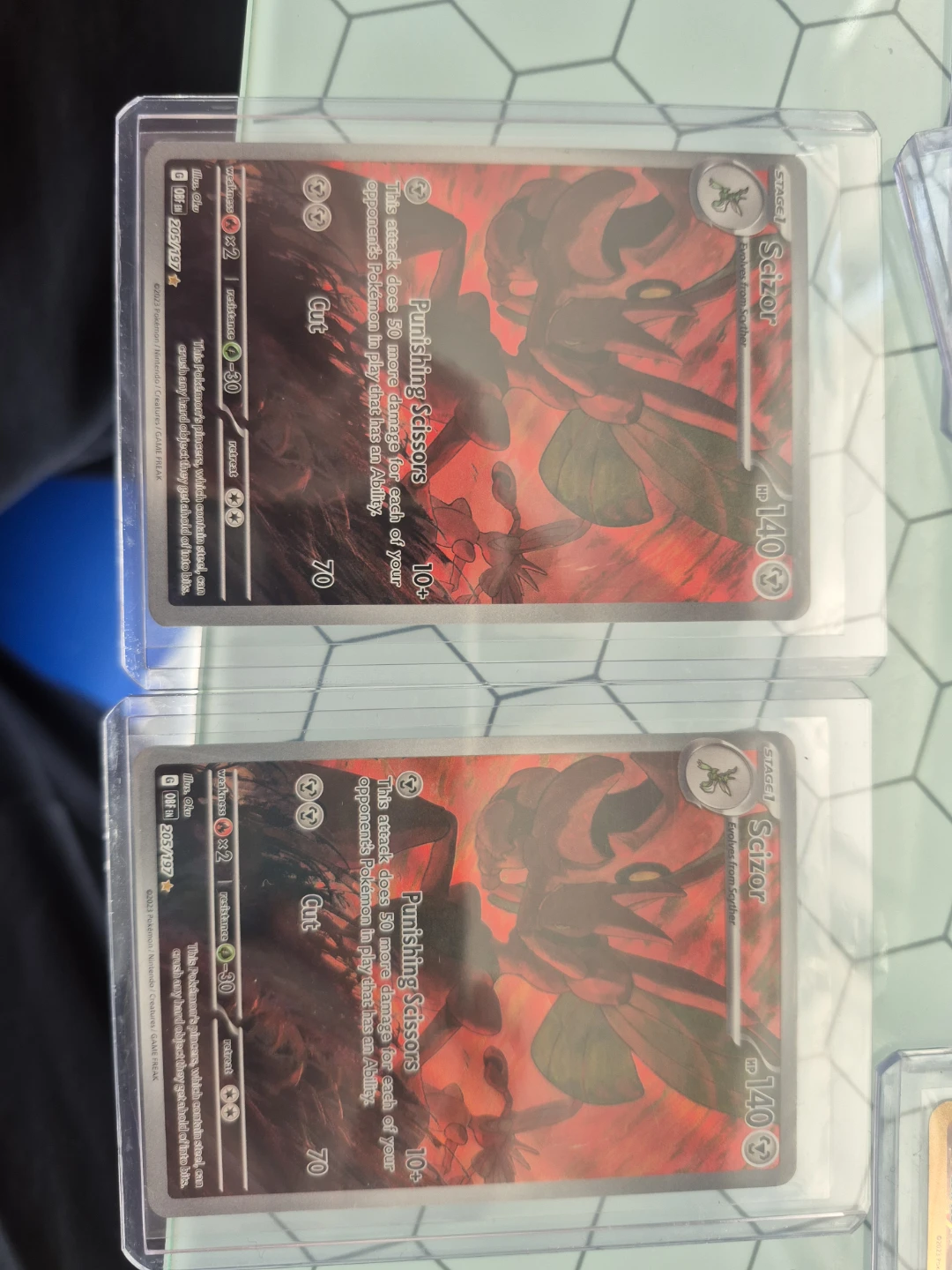 Two Scizor Illustration Rare Pokemon Cards