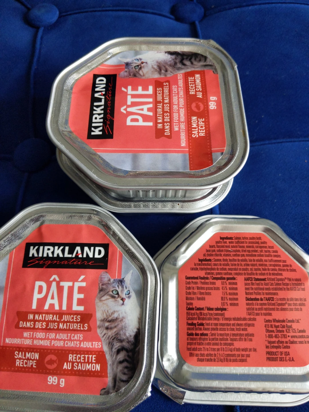 4 for $5. Kirkland Signature Pâté Salmon  Cat Food