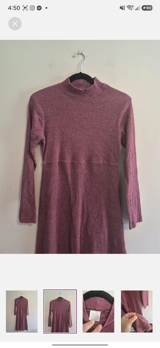 Moda Intl Mock Neck Long Sleeve Dress - photo 2
