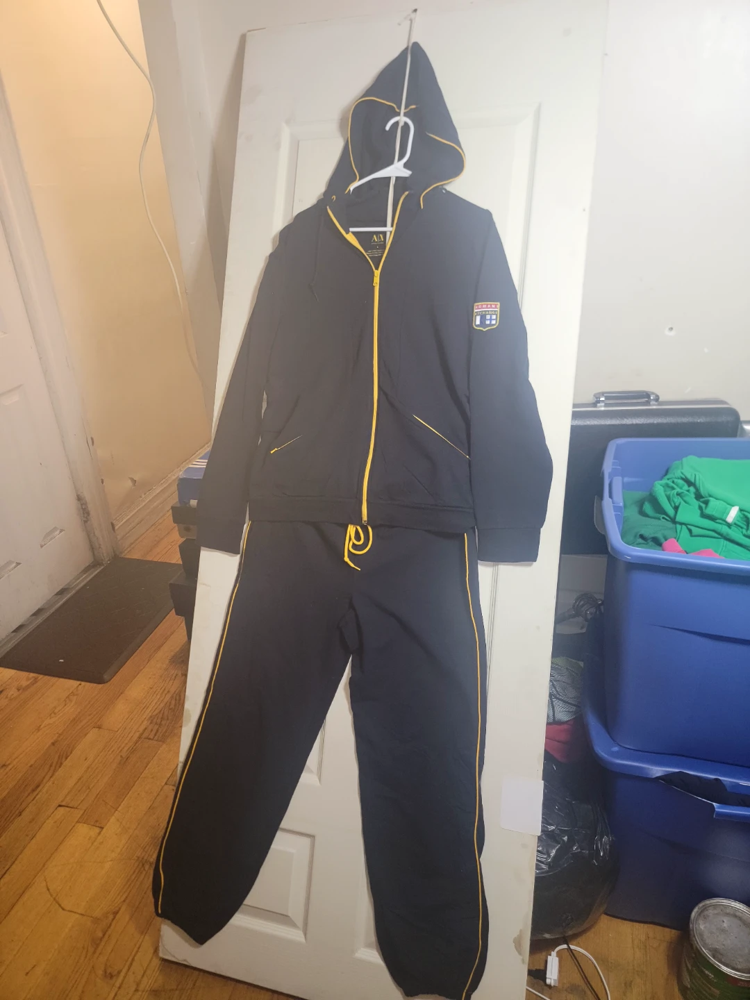 Armani Exchange Tracksuit Navy/Yellow
