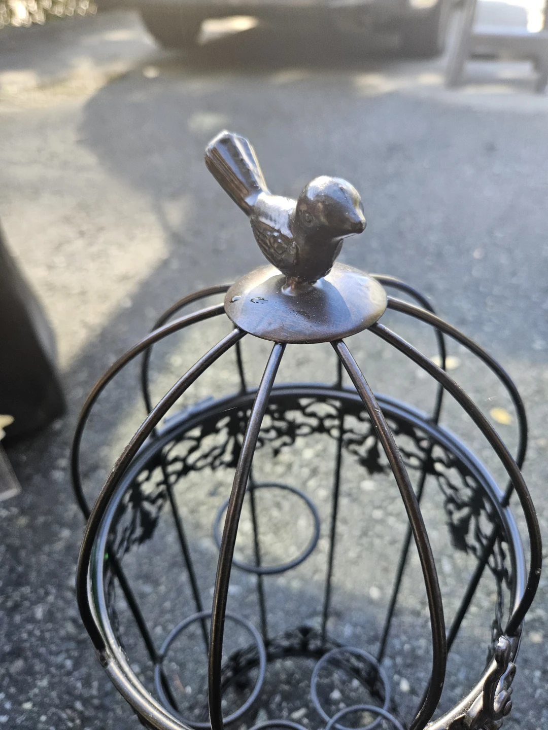 Decorative Metal Birdcage Wine Holder - photo 3