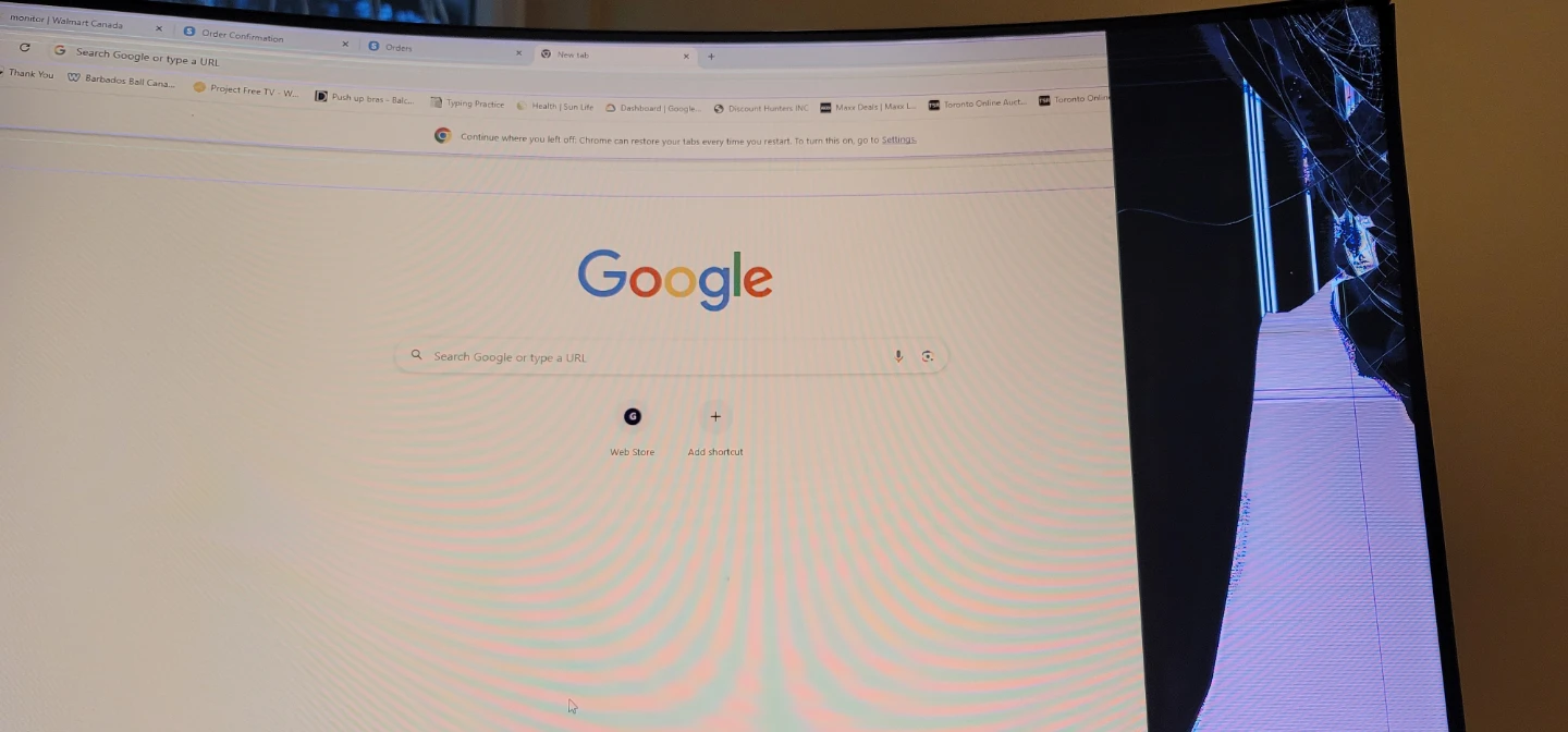 Damaged Samsung 32in Curved Monitor