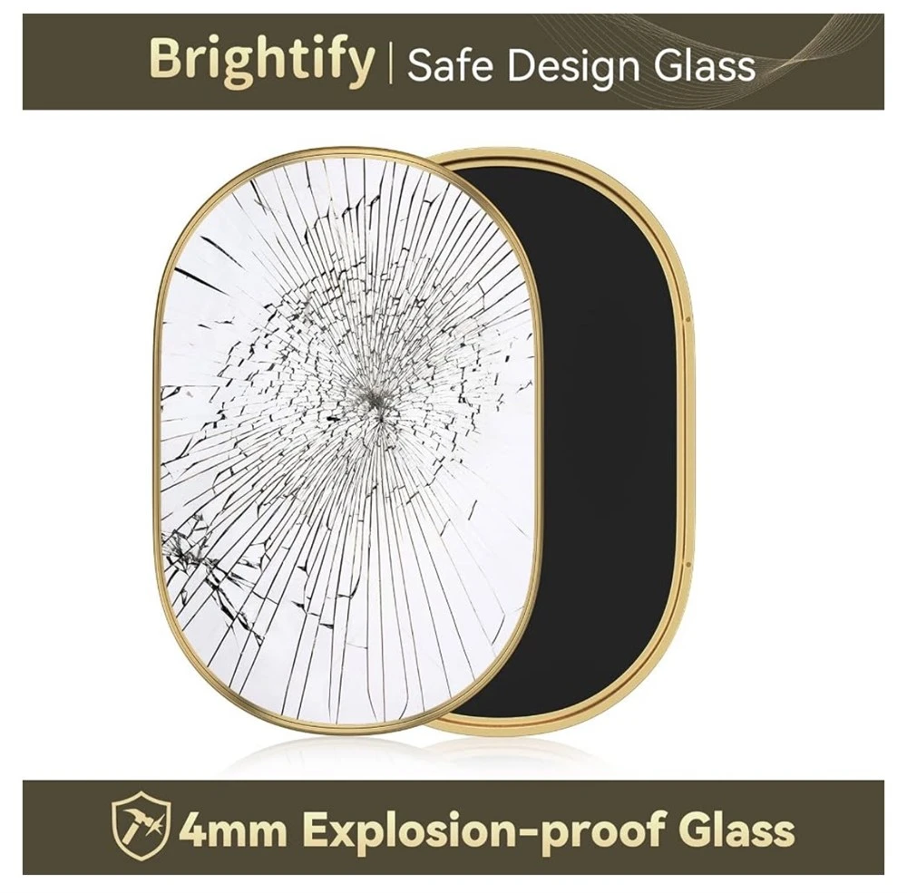 Brightify Oval Gold Mirror - photo 3