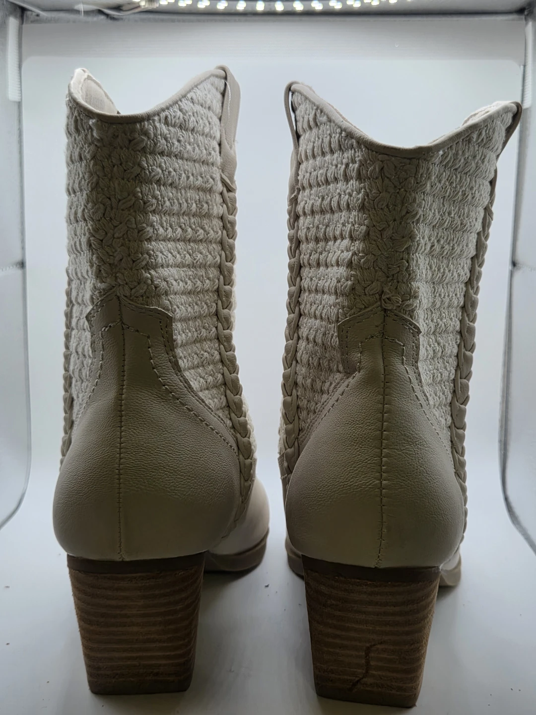 Cream Western Ankle Boots - photo 4