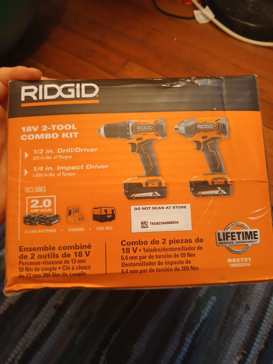 RIDGID 18V 2-Tool Drill Combo Kit - photo 4